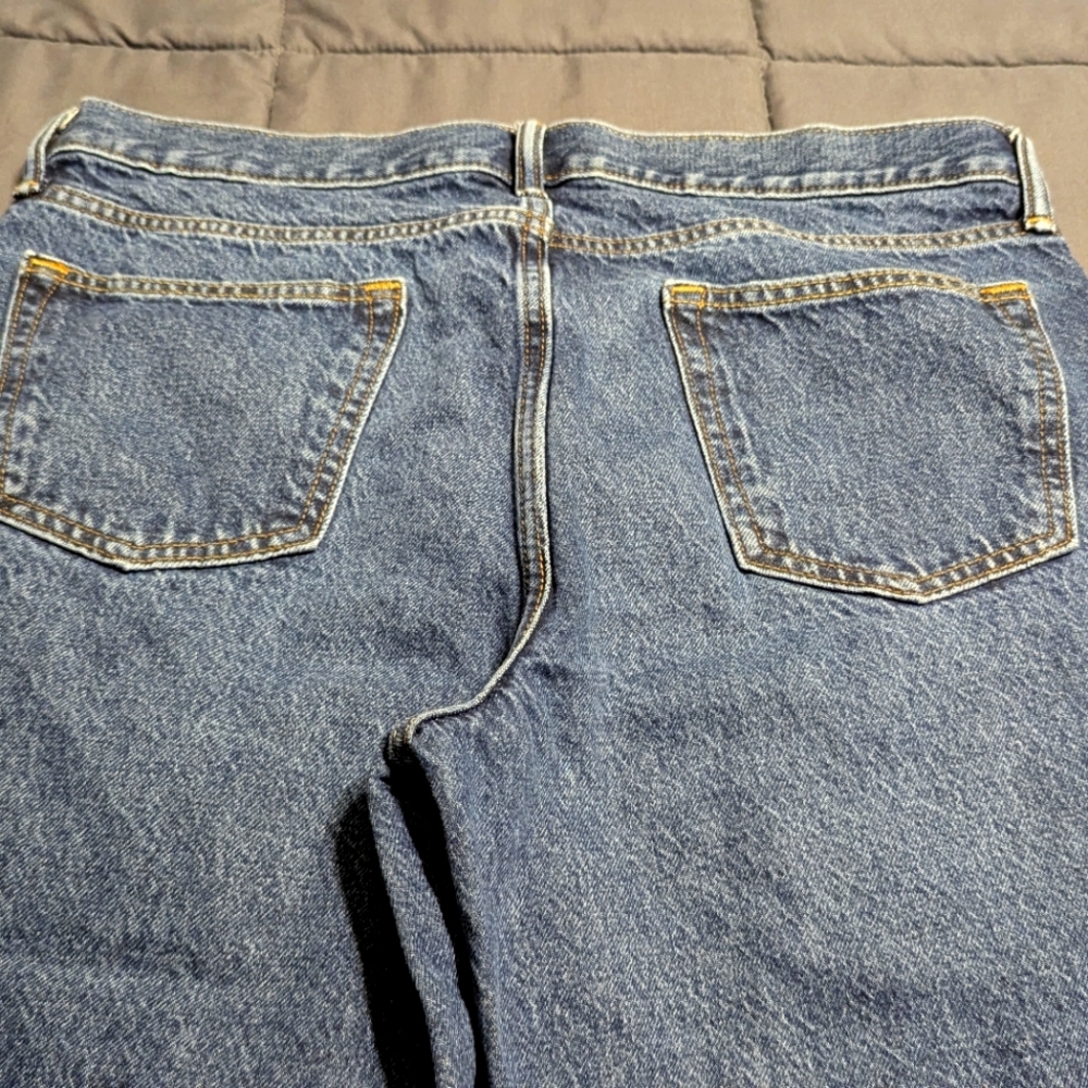 OLD NAVY Original Loose Built In Flex Mens Distressed Blue Jeans Size 36x30 - Picture 7 of 7
